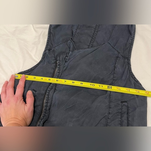 Women’s Free People Tencel Charcoal Gray Moto Vest Size XS - Picture 13 of 16